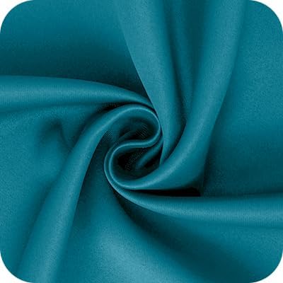 BGment Peacock Blue Blackout Curtains for Kitchen Cafe Window - Short Window Drapes Thermal Insulated Blackout Blinds for Rv Bathroom Privacy, 42 x 40 Inch, 2 Panels