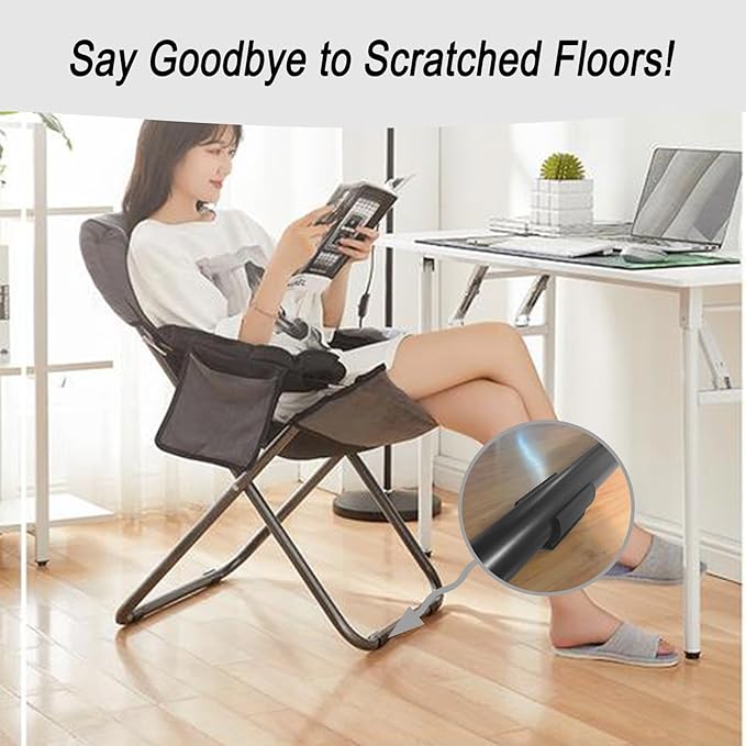 Rectangle U Shaped Chair Leg Tips Cap with Felt Pads,Furniture Feet Protector Slide Smoothly Glides,Protect Hardwood Floor No Scratches No Noise,Fit 19mm(3/4inch) Diameter Tubular Legs (Black 32PCS)