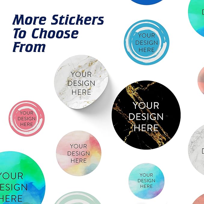 5-1000 Custom Vinyl Stickers - Upload Your own Image, Text, Design, Logo - Personalized Logo Labels for Handmade, Packaging, Bottle, Jars, Candle, Brand Stickers (Gold Marble, 2x2)