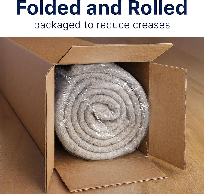 RUGPADUSA - Eco-Plush - 7'x9' - 1/4" Thick - 100% Felt - Premium Cushioned Rug Pad - Available in 3 Thicknesses, Many Custom Sizes