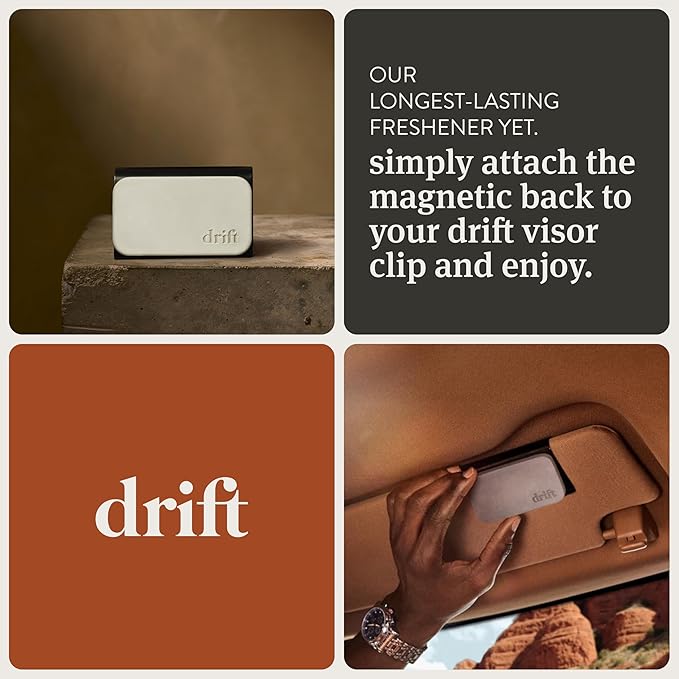 Drift Car Air Freshener - Stone Air Freshener - Car Odor Eliminator - Variety 3 Pack Starter Kit - CLIP INCLUDED - Variety 3 Pack