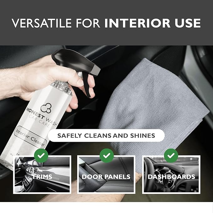Interior Cleaner Cleans and Shines Rubber, Plastic, and Vinyl | All-Purpose Interior Cleaner for Dashboards, Door Panels, and More | Dries Quickly to a Non-Stick Finish (128 Fl Oz (Pack of 1))