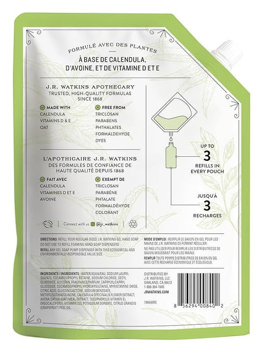 J.R. Watkins Hand Soap Refill, Aloe and Green Tea 34 fl Ounce