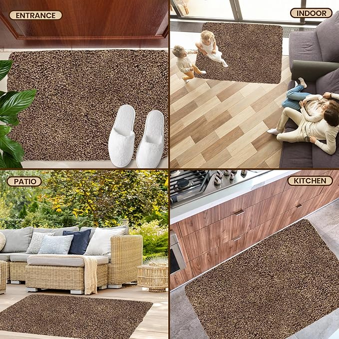 Premium Microfiber Indoor Door Mat – 20"x30" Washable Entry Mat, Non-Slip, Waterproof Backing, Super Absorbent, Low Profile Entryway Doormat for Indoor Entrance