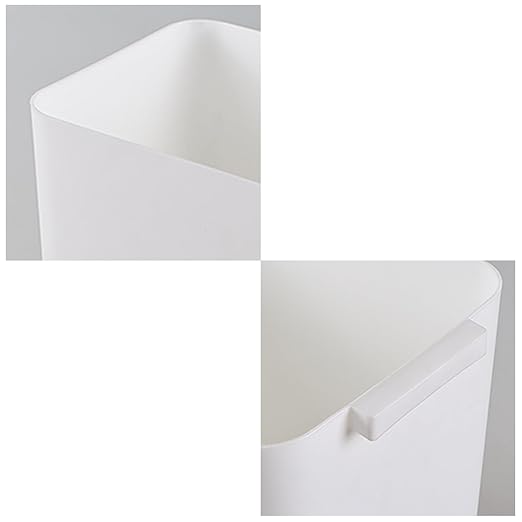 Zopnny 3-Pack 4.5 Gallon Plastic Small Trash Can Wastebasket, Slim Waste Basket for Bathroom, Bedroom, Home Office, Living Room, Kitchen (White)