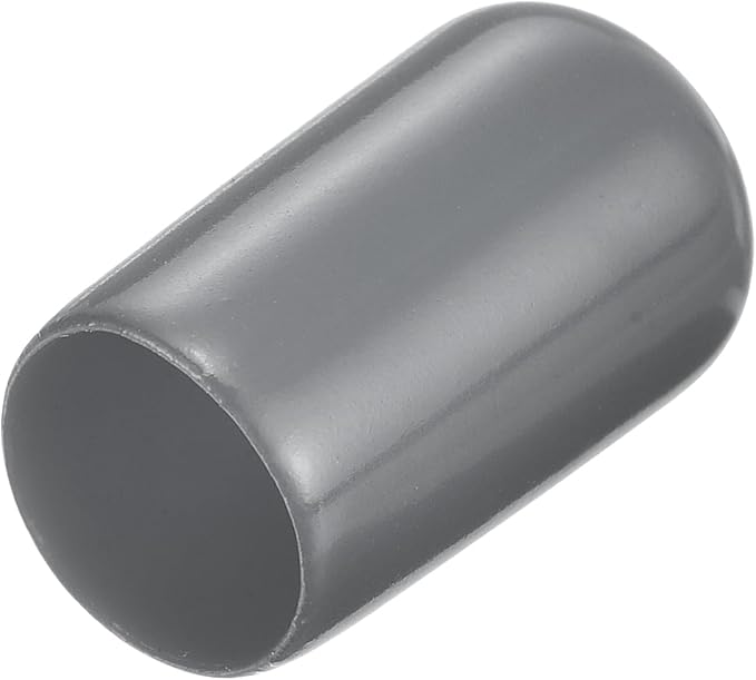 uxcell 20pcs Rubber End Caps 8.5mm ID Vinyl Round Tube Bolt Cap Cover Thread Protectors Dark Grey