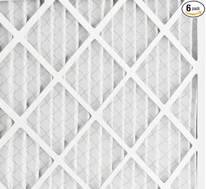BNX TruFilter 14x24x1 MERV 12 Odor Defense (6-Pack) AC Furnace Air Filter with Activated Carbon - MADE IN USA - Pleated Air Conditioner HVAC AC Furnace Filters - Removes Odor, Mold, Bacteria, Smoke
