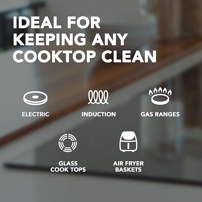 Weiman Glass Cooktop Cleaner Kit - Remove Burned on Food, Grease & Grime and Polish Stovetop, Ceramic & Induction, Streak Free, Cleaning Supplies, 20 Oz, Scrubbing Pad, Razor Scraper
