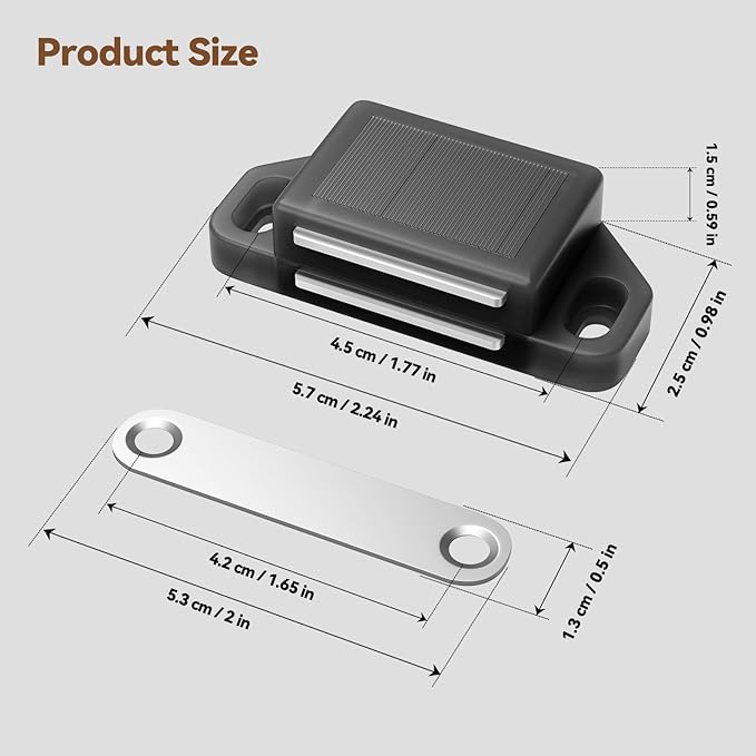 Cabinet Magnetic Catch Door Latch 30LB for Kitchen Drawer Magnets to Stay Closed Magnetic Catch Closet for Drawer（Black 6 Pack）