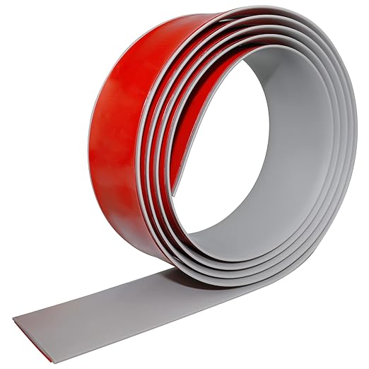 Floor Transition Strip Self Adhesive Floor Cover Strips Laminate 3" Wide Vinyl Flat Divider Transitions (7.5cm, 3.3Ft, Gray)