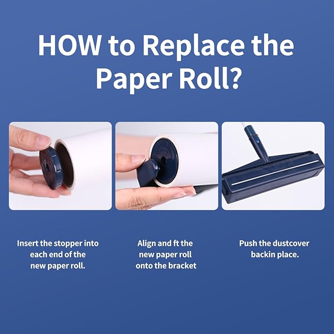 13.8in Lint Roller Refills Large Lint Roller Refill (8 Packs 480 Sheets) for Lint Remover, Pet Mega Extreme Stick Refill for Floor Roller, Cleaning for Carpets, Cars, Clothing, and Pet Hair