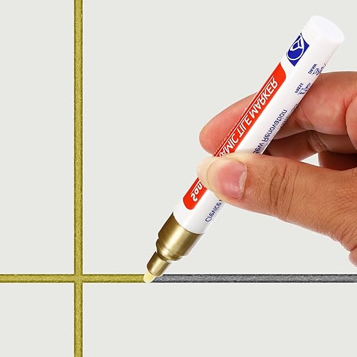 PATIKIL Grout Pen, 4 Pack White Tile Marker Waterproof Grout Sealer Pen Tile Repair Pens Paint Pens for Wall Floor Bathroom Kitchen Refresh