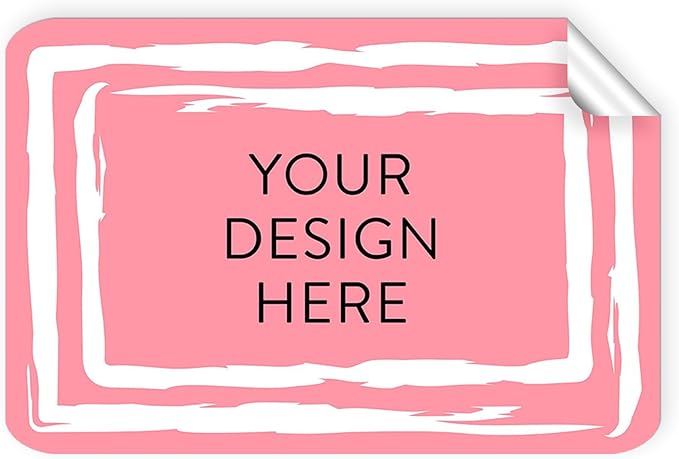 5-1000 Custom Vinyl Stickers - Upload Your own Image, Text, Design, Logo - Personalized Logo Labels for Handmade, Packaging, Bottle, Jars, Candle, Brand Stickers (Pink, 4x2)