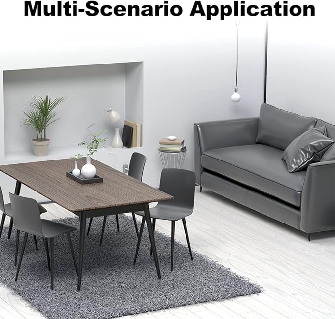 4PCS 6 Inch Matte Black Tapered Angled Legs for Furniture, Metal Mid Century Mordern Feet, Heavy Duty Slanted Stand Legs Kit for Couch, Coffee Table, Desk, Dresser, Sofa, Chair