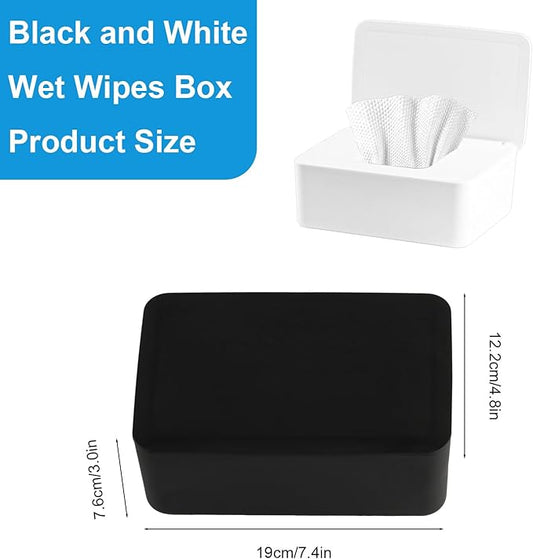 1 Pcs Diaper Wipes Dispenser, Refillable Wipe Container, Wipe Container with Sealing Design Lid, Keep Wipes Fresh,Wet Wipes Cases (White)