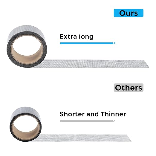 Grey Window Screen Repair Tape, 4IN X 20FT (240IN) Screen Repair Kit for Windows or Doors, Strong Adhesive Patch Kit Fiberglass Mesh Tape