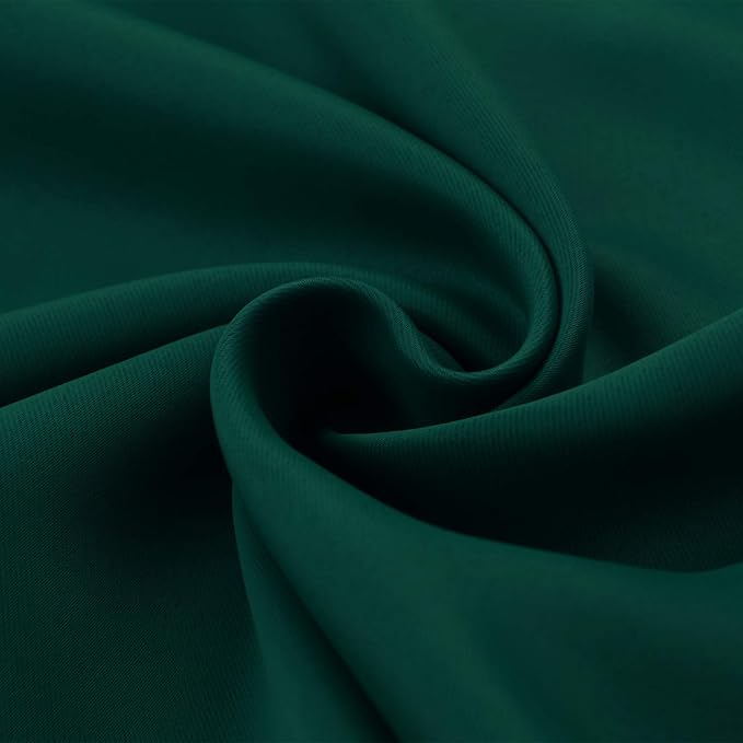 BGment Emerald Green Blackout Curtains 84 Inches Length for Living Room - Thermal Insulated Room Darkening Window Drapes with Rod Pocket Christmas Decor for Bedroom, 52 x 84 Inch, 2 Panels