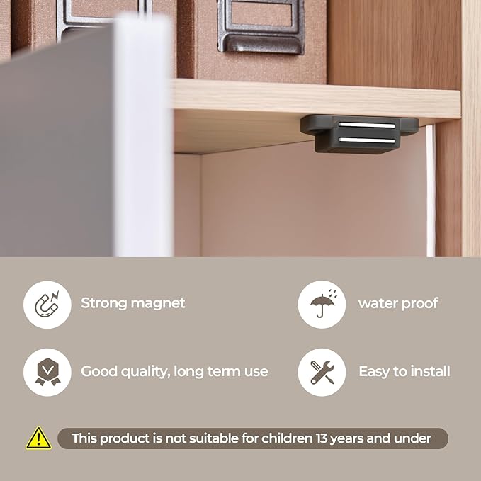Cabinet Magnetic Catch Door Latch 30LB for Kitchen Drawer Magnets to Stay Closed Magnetic Catch Closet for Drawer（Black 6 Pack）