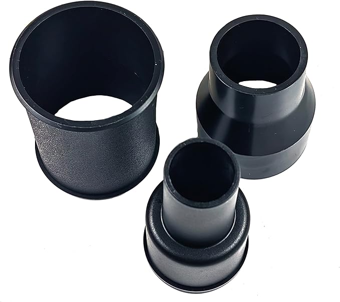 palart 3 Piece Vacuum Adapter Combo Kit Fits Wet Dry Vacuum Cleaners Connector Accessory, includes a 2-1/2 in. to 1-7/8 in. accessory adapter, a 1-7/8 in. to 1-1/4 in. and a hose-to-hose connector