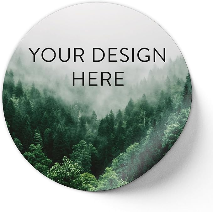 100 Custom Vinyl Stickers - Upload Your own Image, Text, Design, Logo - Personalized Logo Labels for Handmade, Packaging, Bottle, Jars, Candle, Brand Stickers (Foggy Valley, 2x2)