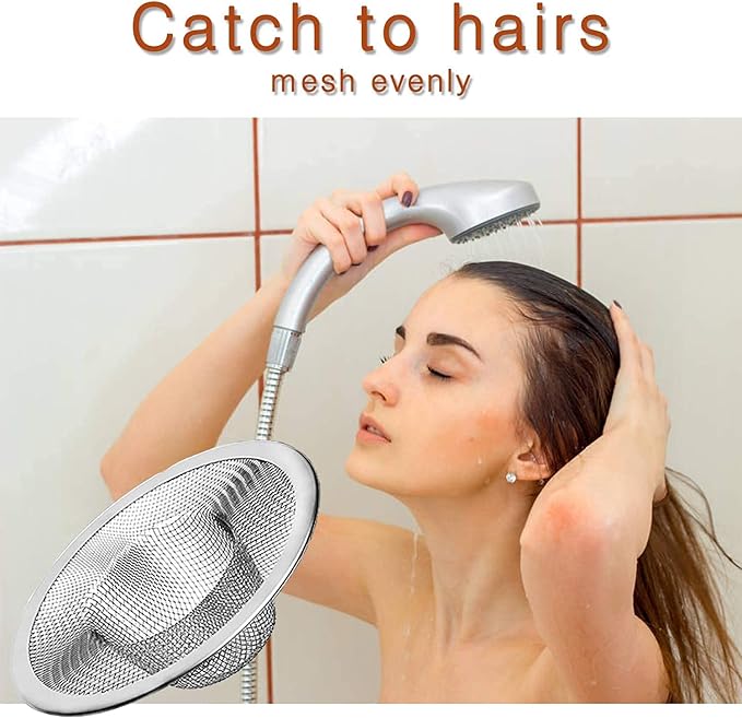 40pcs Heavy Duty Stainless Steel Slop Basket Filter Trap, 2.75" Top / 1" Mesh Metal Sink Strainer,Perfect for Kitchen Sink/Bathroom Bathtub Wash basin Floor drain balcony Drain Hole,Utility