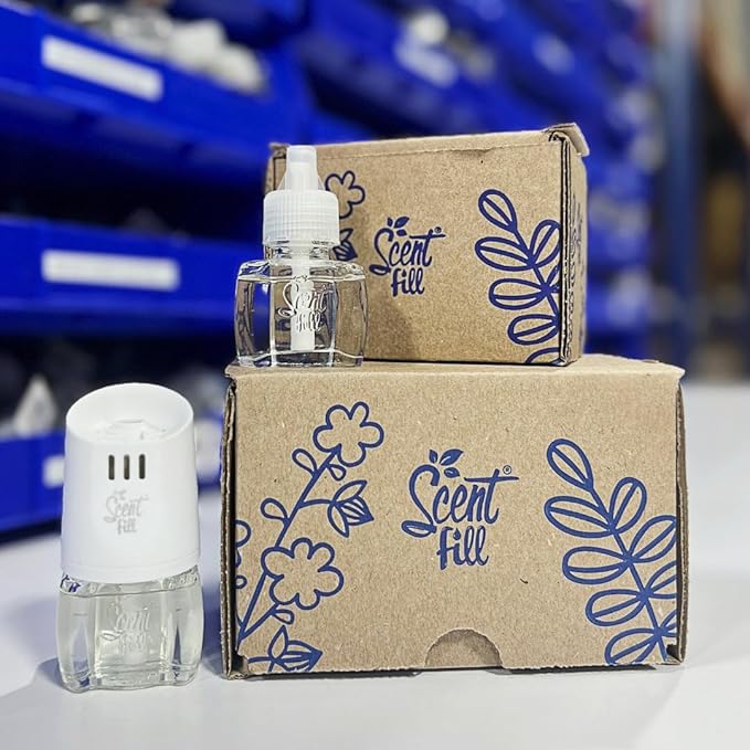 Scent Fill 100% Natural Sweet Rose & Basil Plug in Air Freshener, Scented Oil Refills, 3 Refills