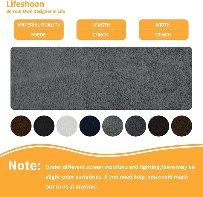 Fabric Repair Patches, 17X79 Inch Self-Adhesive Suede Patches Tape Durable, DIY Large Fabric Repair for Sofa, Couches, Furniture, Chair, Clothing （17X79 Inch, Brown）