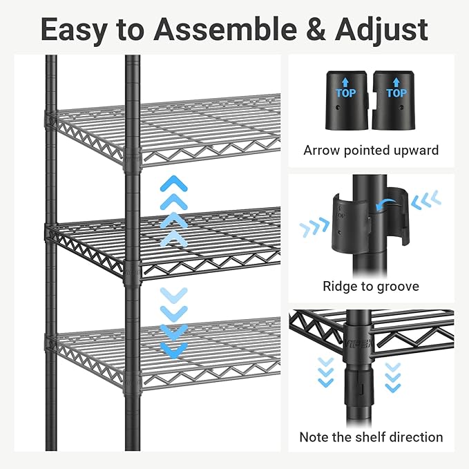 VIPEK L4 Garment Rack L Shaped Clothes Rack for Corner, Freestanding Portable Wardrobe Closet Heavy Duty Clothing Rack with 3 Hanging Rods & 2 Side Hooks, 43.3"Lx29.1"Wx76.4"H, Max Load 810LBS, White