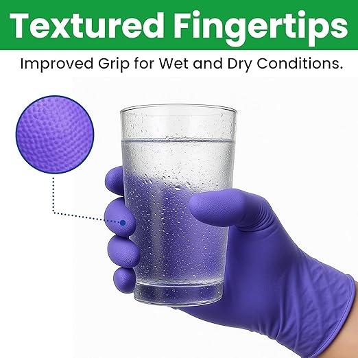 SAFEWAY Nitrile Disposable Gloves — Multi-Purpose Powder-Free, Non-Latex, Medical Use, and Textured Fingertips for Food Prep, Cleaning, Tattoo, Nursing, Lab, Examination, & More — (140000pcs, Small)