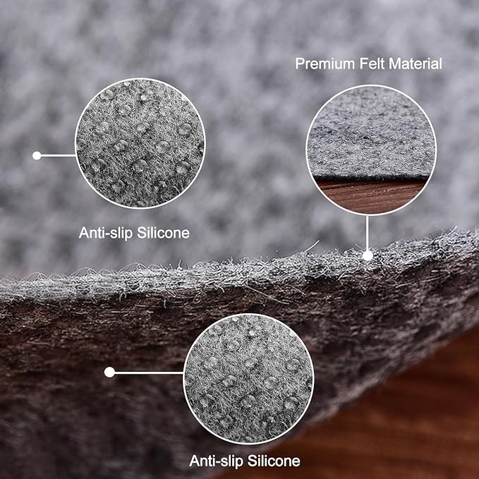 Non Slip Mattress Gripper and Area Rug Felt Pad, Keeps Mattress and Rug in Place - Full Size (4 x 6 Feet)