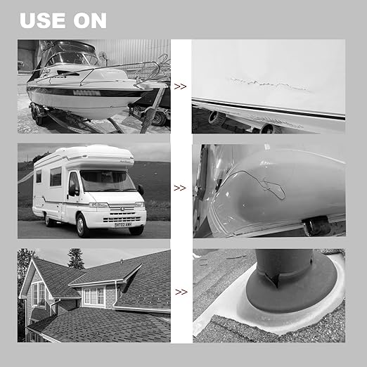 White RV Roof Sealant Tape, 8" x 25' Waterproof Repair Seal Tape – Extra Thick, UV-Resistant, Weatherproof Patch for Permanent Leak Sealing on RVs, Trailers, and Mobile Homes