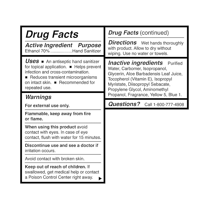 McKesson Hand Sanitizer with Aloe, 18 oz Pump Bottle [Pack of 3] - 70% Ethyl Alcohol, Spring Water Scent, No-Rinse Sanitizing Gel with Vitamin E and Moisturizers, Medical-Grade