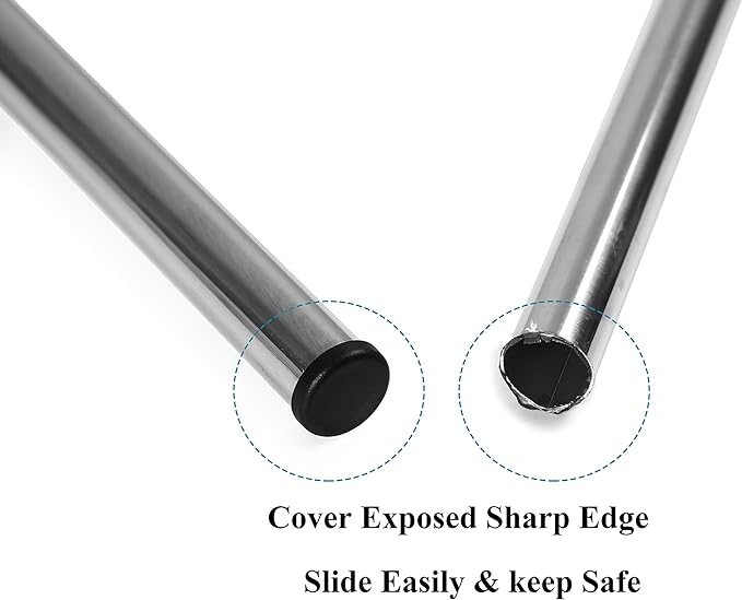 Plastic Plugs Tubing End Caps- Furnigear Black Chair End Cap 1 1/8" Outside Bottom Round Tubing Caps Round Furniture Slides Glides (Fit 1.02-1.06" Tube Inner Diameter, 24pack)