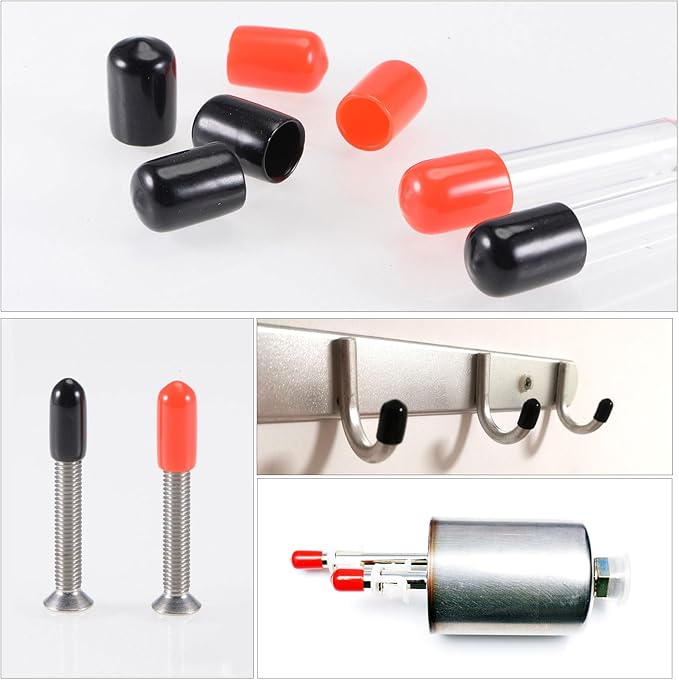 uxcell 20pcs Rubber End Caps 9mm ID Vinyl PVC Round Tube Bolt Cap Cover Screw Thread Protectors Green