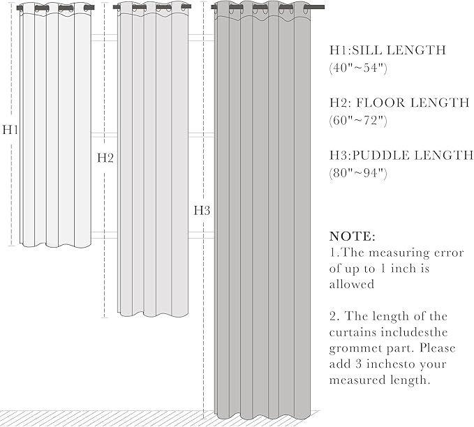 PONY DANCE Sage Green Curtains - 2 Panels Room Darkening Blackout Drapes for Living Room Grommet Top Thermal Insulated Window Treatment Panels for Bedroom, 55 x 80 inch