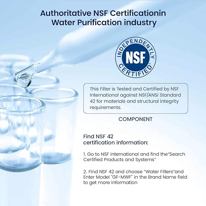 GLACIER FRESH Replacement for MWF Refrigerator Water Filters, SmartWater MWFP, MWFA, GWF, HDX FMG-1, WFC1201, RWF1060, 197D6321P006, Kenmore 9991, 1 Pack