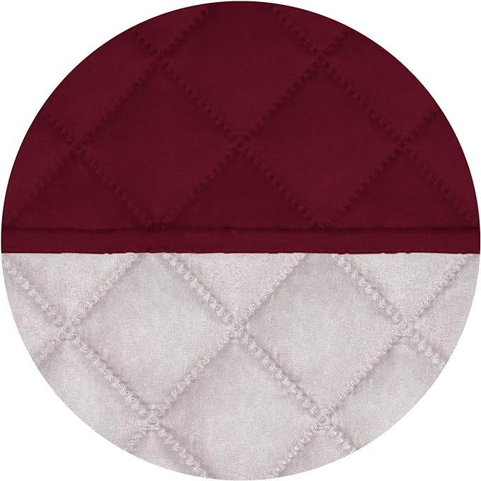 PureFit Reversible Quilted Sofa Cover, Water Resistant Slipcover Furniture Protector, Washable Couch Cover with Non Slip and Elastic Straps for Kids, Pets (Chair, Red/Ivory)