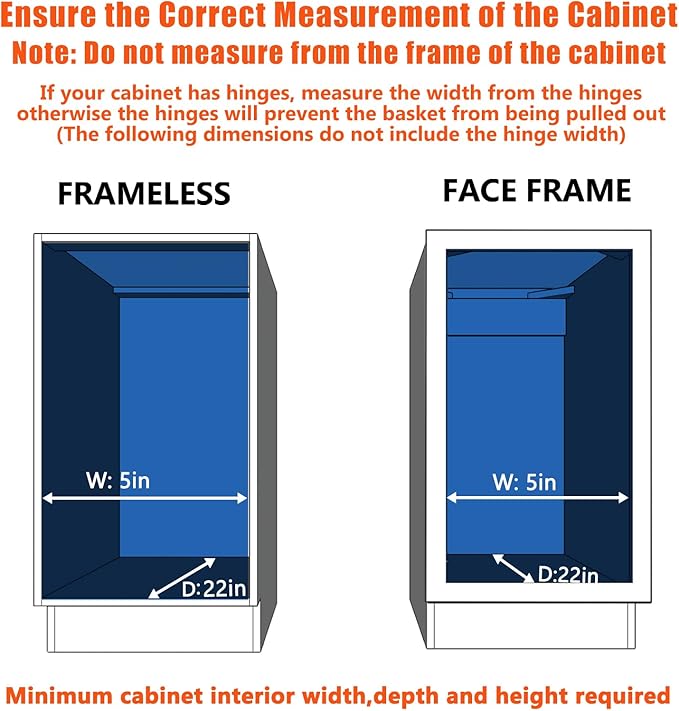 ROOMTEC Pull Out Cabinet Organizer, 1 Tier Black, Kitchen Cabinet Organizers, Slide Out Shelves, Heavy Duty, 5.5" W x 21.5" D x 3.5" H, Expandable, Painted, 1 Count