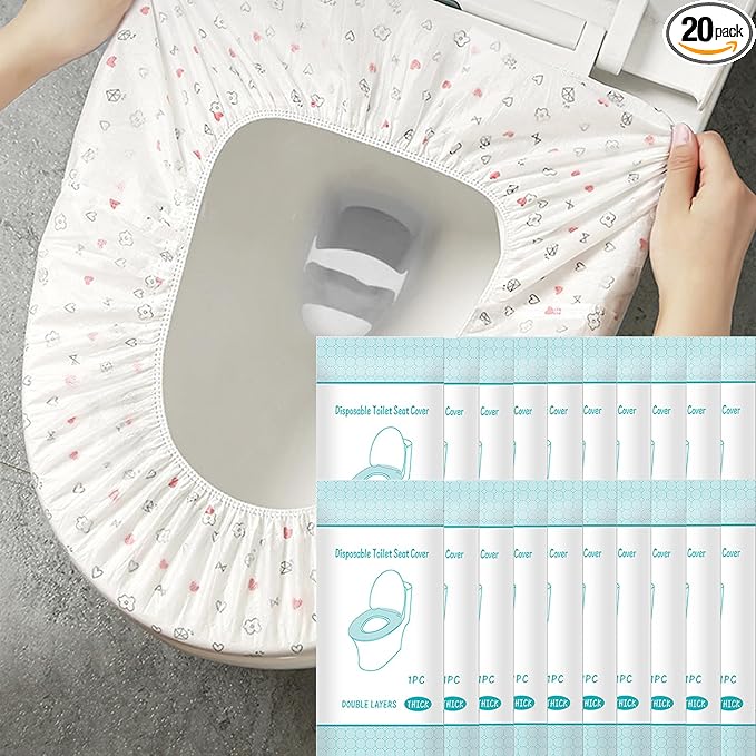 Disposable Toilet Seat Cover Independently Packaged With Non-Woven Fabric 20 Pack Of Travel Essentials
