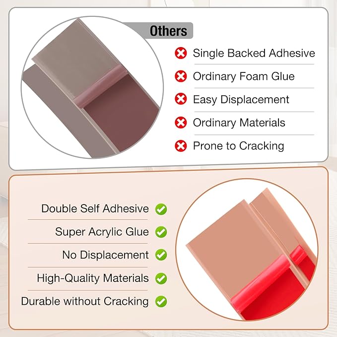 Floor Transition Strip Self Adhesive Vinyl Door Threshold for Doorways Carpet Edging Trim Overlap Edge Reducer for Laminate Floor, Carpet, Tile (Smoked Brown Wood Grain, 2/5" to 3/5", 10Ft)