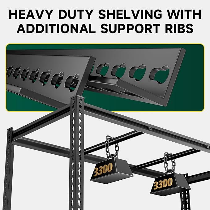 5-Tier 60" W X 24" D X 72" H Storage Shelves 3000LBS Garage Shelving Metal Storage Racks and Shelving Adjustable Heavy Duty Shelf Units for Basement Industrial(Black)
