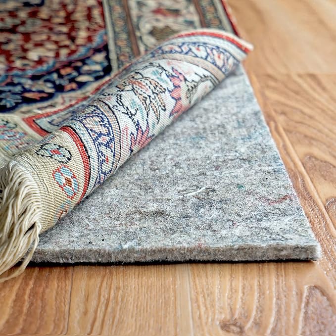RUGPADUSA - Dual Surface - 7'10" x 10'3" - 1/4" Thick - Felt + Rubber - Non-Slip Backing Rug Pad - Safe for All Floors