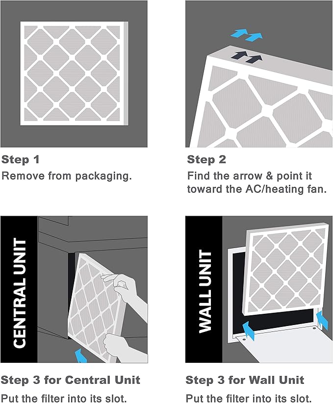 Aerostar 17 1/2x23 1/2x1 MERV 8, Pleated Air Filter, 17 1/2 x 23 1/2 x 1, Box of 6, Made in the USA
