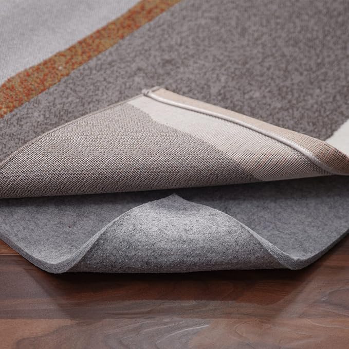 Non Slip Rug Pad Gripper - 8x10 Feet 1/8” Extra Thick Felt Under Rug for Area Rugs and Hardwood Floors,Super Cushioned Non Skid Carpet Padding