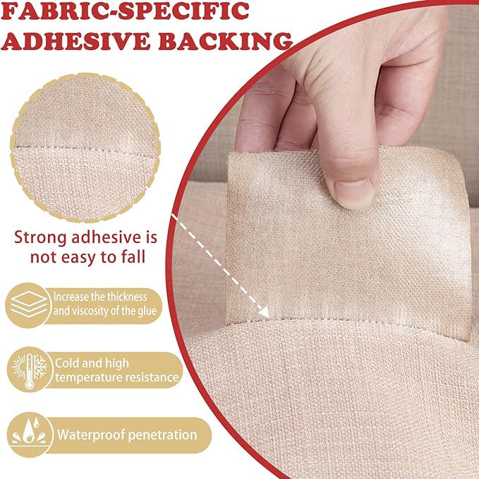 Linen Repair Tape 4x70 Inch Self-Adhesive Couch Patch Repair Fabric Patch for Furniture,Sofas,Cushion,Chairs,Bags,Linen Goods(Burgundy)