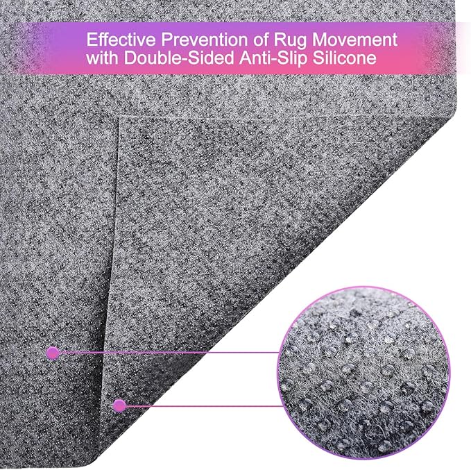 Non Slip Mattress Gripper and Area Rug Felt Pad, Keeps Mattress and Rug in Place - Full Size (4 x 6 Feet)