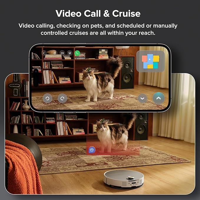 roborock Saros 10 Robot Vacuum and Mop, 22,000Pa Suction, AI Obstacle Avoidance, 3.14-inch Ultra Thin, Intelligent Dirt Detection, Zero Tangling Main Brush, Hot Water Mop & Dock Self Cleaning