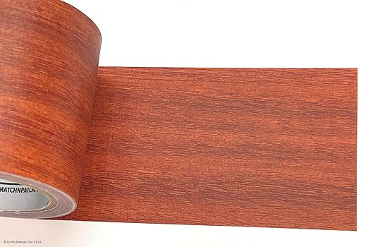 MATCH 'N PATCH Realistic Wood Grain Repair Tape - Durable Multi-Use Adhesive Tape for Furniture, Floors, Cabinets, Windows, Doors, RV, Home Decor & DIY Projects - Red Oak, 2.25 inch x 15 feet