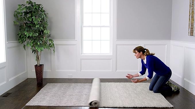 RUGPADUSA - Dual Surface - 9'10" x 13'10" - 1/8" Thick - Felt + Rubber - Non-Slip Backing Rug Pad - Adds Low-Profile Comfort and Protection
