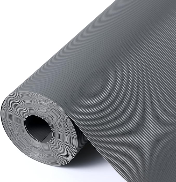 Shelf Liners for Kitchen Cabinets Drawer Liner Non Adhesive Cupboard Mat EVA Material Waterproof Refrigerator Mats Washable Fridge Liner for Cupboard and Desks Liner Gray 11.8 x 59 Inches
